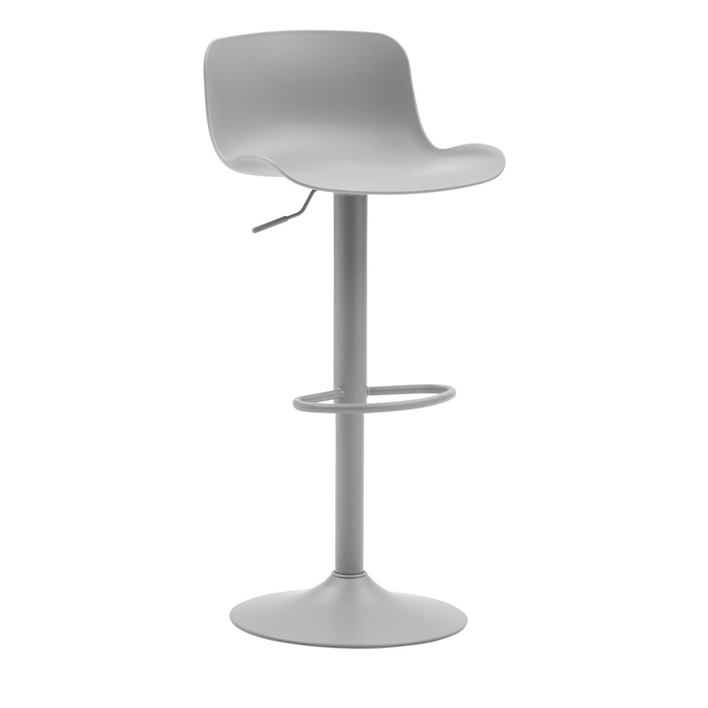 Hillsdale Sgabello Girevole Laymon In Legno - Colore Grigio E Marrone, Seduta Imbottita Beige, Per Isola E Bar, 360°